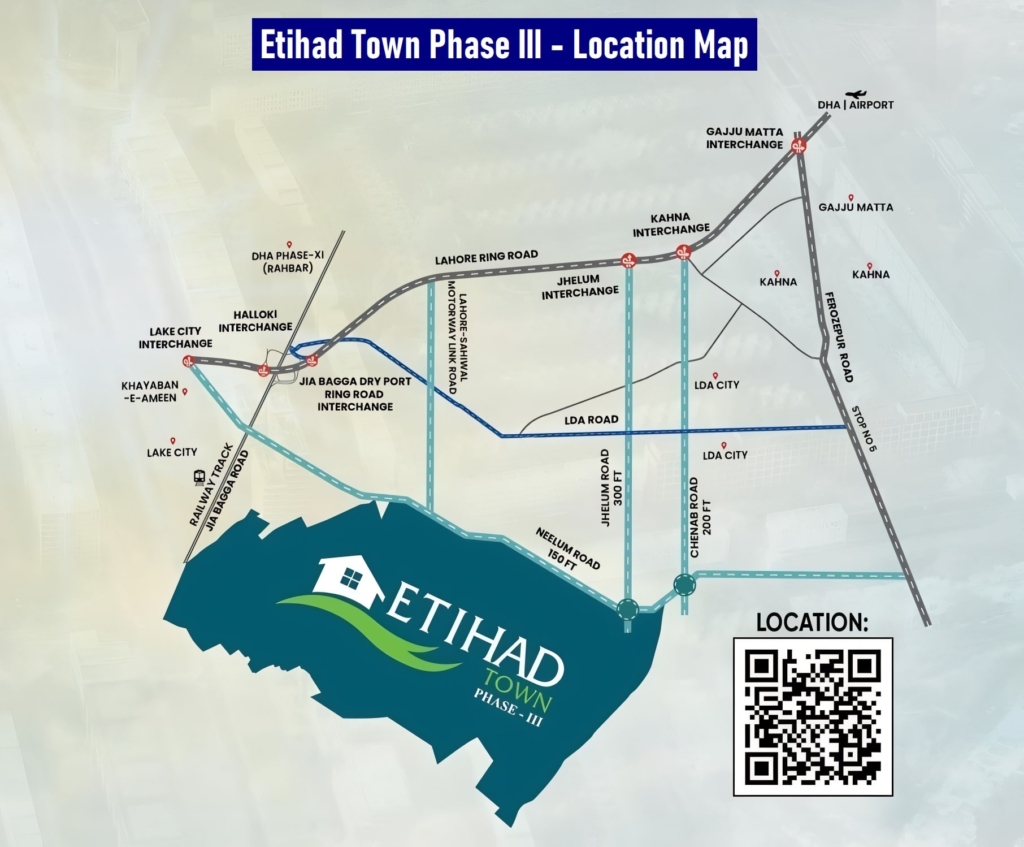 etihad town phase iii location map 1024x847